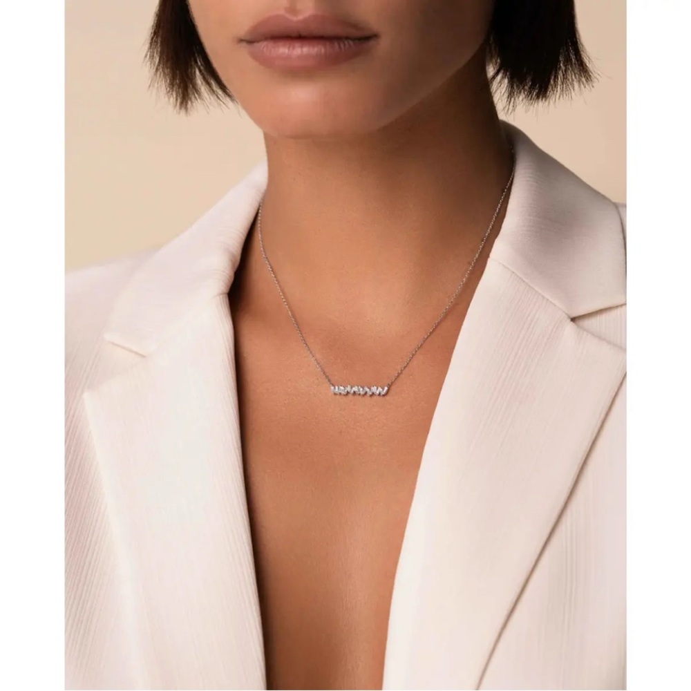 Suzanne Kalan 18k White Gold Diamond Necklace